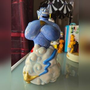 90s Vintage Disney Aladdin Genie Ceramic Coin Bank